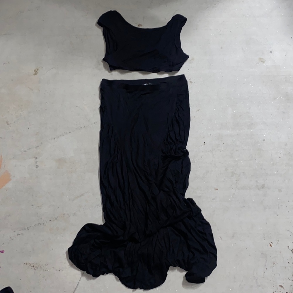 2 piece long skirt set